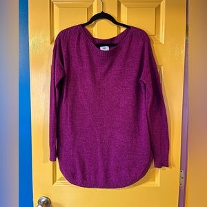 Old Navy Red & Pink Heathered Long Sweater